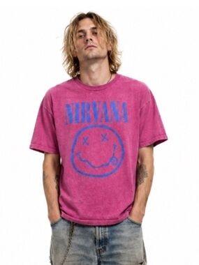 Nirvana Shirt S Grunge Pink